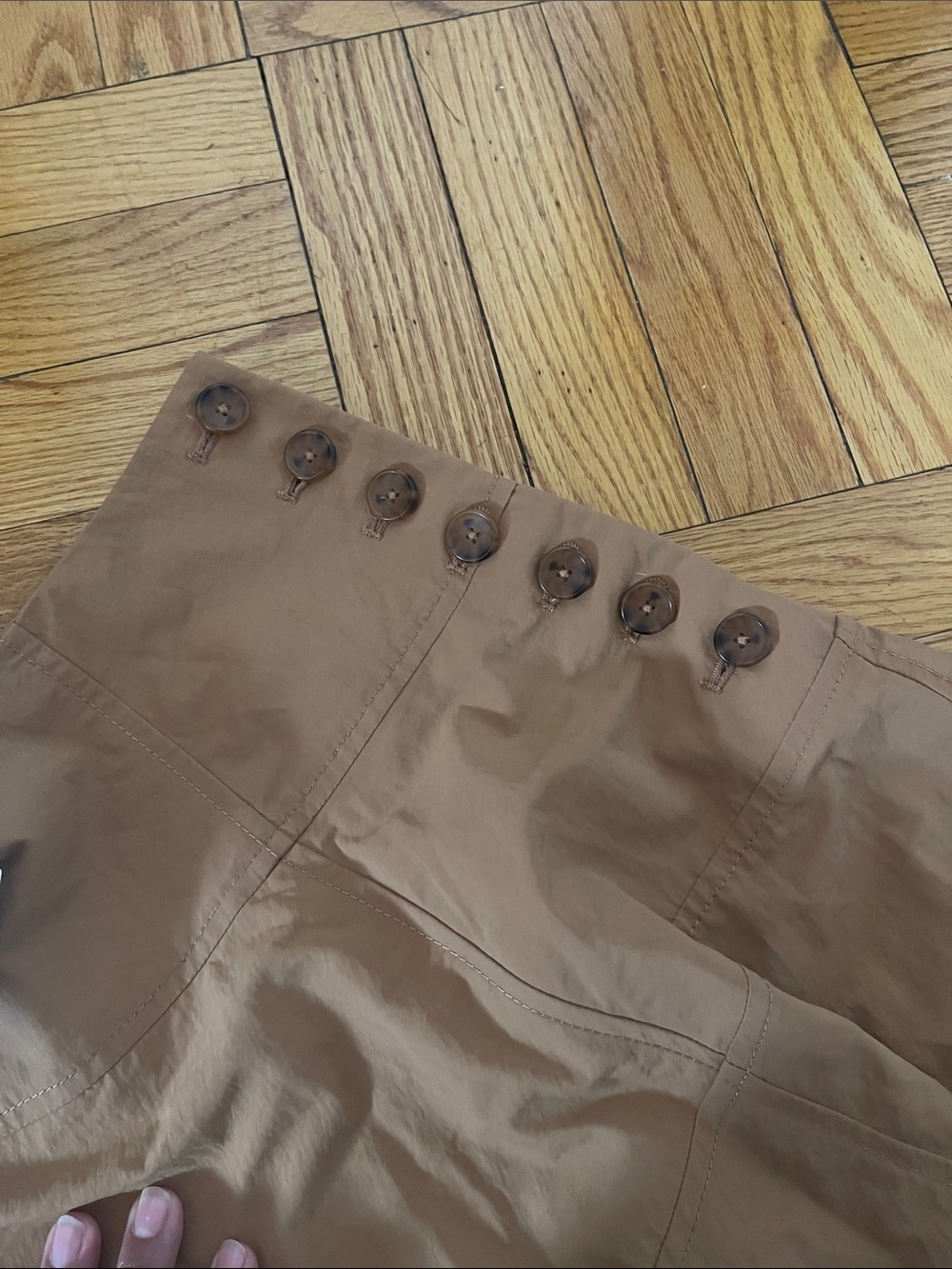 Ulla Johnson Cedar Rust Tan Button Accent Maxi Midi Skirt - Picture 12 of 12